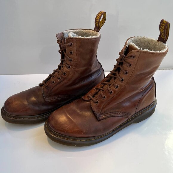 Dr. Martens 1460 Winter Fur Boots - Picture 3 of 9